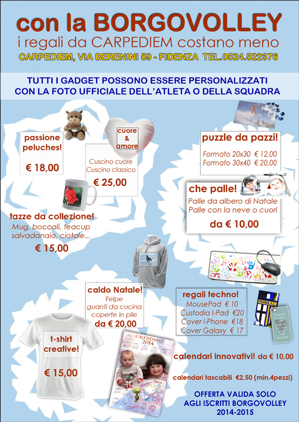 volantino gadget BORGOVOLLEY fronte